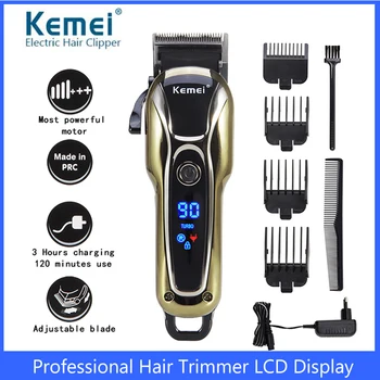 

Professional Hair Trimmer Hair Clipper Men Beard Electric Cutter Hair Cutting Machine LCD Haircut Cordless Beard Razor Barber