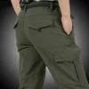 Men's Fleece Tactical Pants Winter Warm Cargo Pant Military SoftShell Work Trousers Shark Skin Thick Warm Waterproof Pants M-4XL ► Photo 3/6