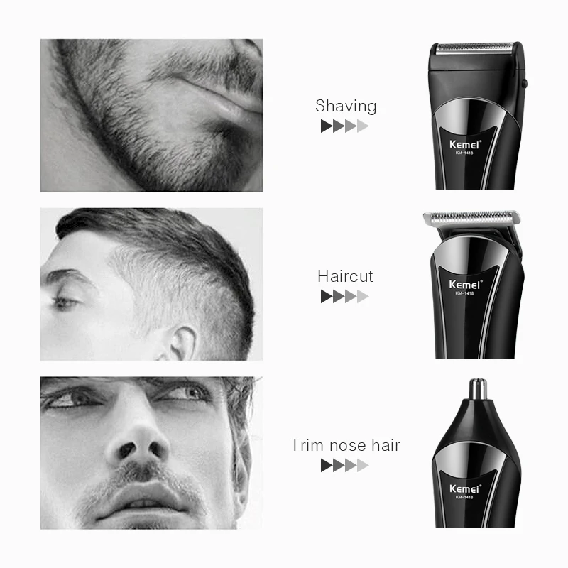Kemei profissional 3 in1 aparador de cabelo