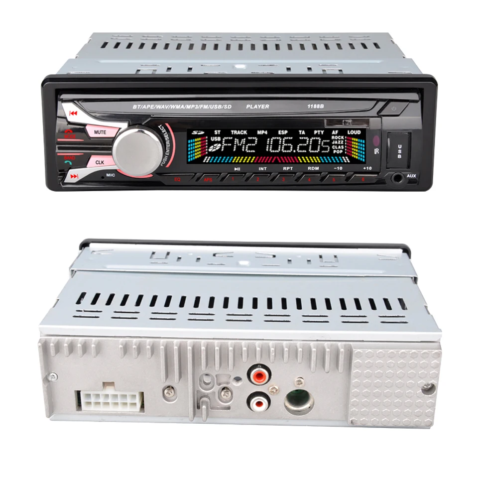 1 Din Bluetooth Авторадио Стерео радио FM Aux вход приемник SD USB 1188B 12 в MP3 аудио MP3 мультимедийный плеер