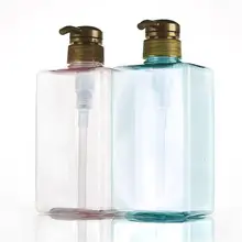 600 мл Зеленая прозрачная прессованная бутылка с насосом, косметический антибактериальный гель для рук, пустая бутылка