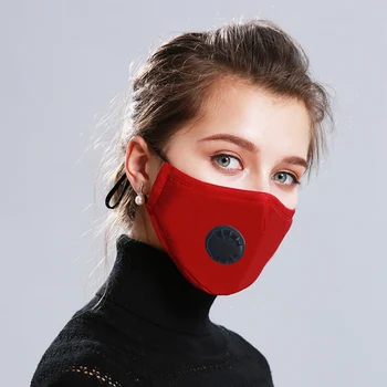

pm2.5 mask anti-fog and breathing valve winter cotton Korean black three-dimensional filter mask