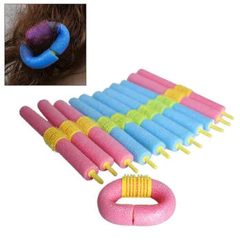 

12PCS Soft Sponge Foam Hair Curler Roller Easy Curlring Styling Salon Barber Hairdressing Hairstyling Twist Tools