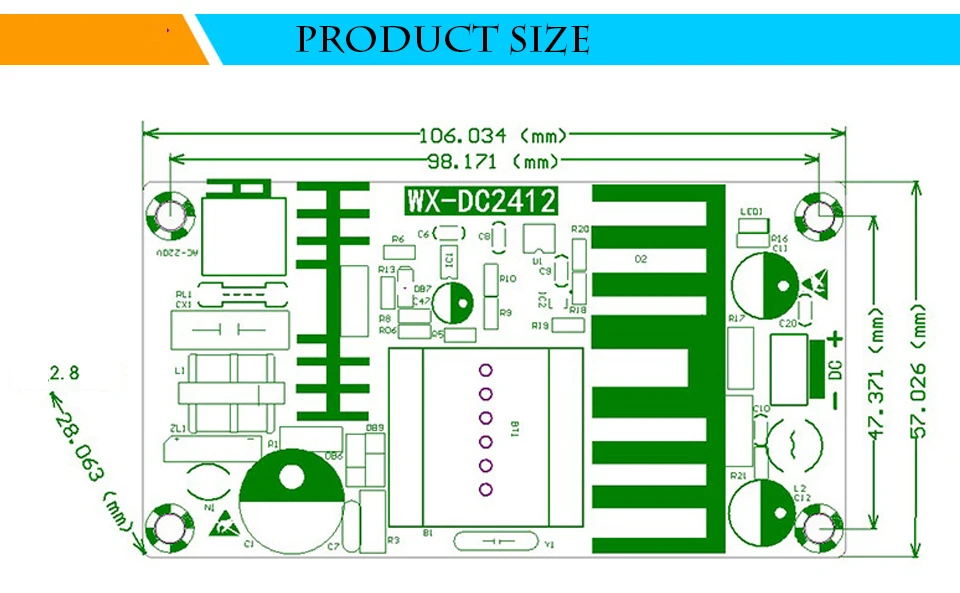 AC-DC модуль питания переменного тока 110 В 220 В в постоянный ток 24 В 6А AC-DC импульсный источник питания