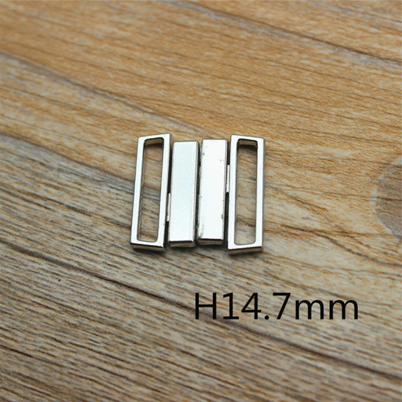 Silver Metal Clasp Buckle Fasteners for Sewing Accessories, 10-Pack