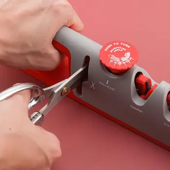 

Angle Adjustment Knife Sharpener 4 Stages Scissors Sharpening stone Professional Kitchen Grinder knives Whetstone Sharpener Tool