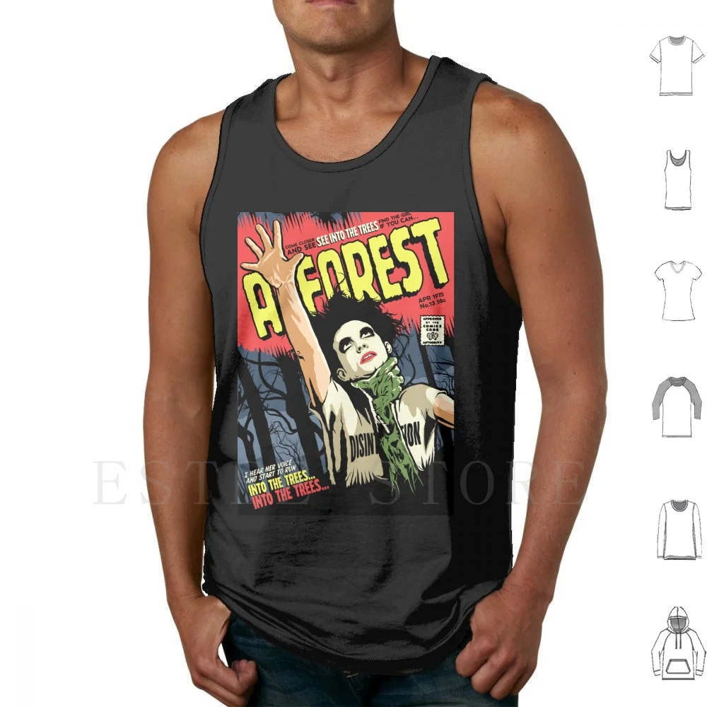 Tfts Forest Tank Tops Vest Sleeveless Goth Evil Horror Forest 80S