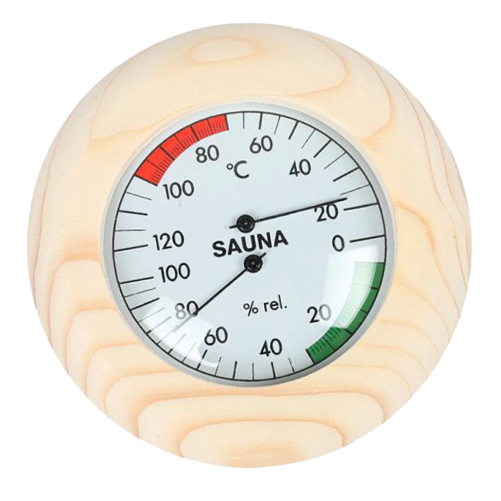 แขวนผนังไม้ดิจิตอลซาวน่าเครื่องวัดอุณหภูมิความชื้นซาวน่าอุปกรณ์เสริม 1