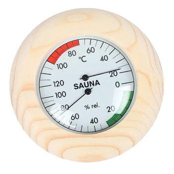 แขวนผนังไม้ดิจิตอลซาวน่าเครื่องวัดอุณหภูมิความชื้นซาวน่าอุปกรณ์เสริม 1