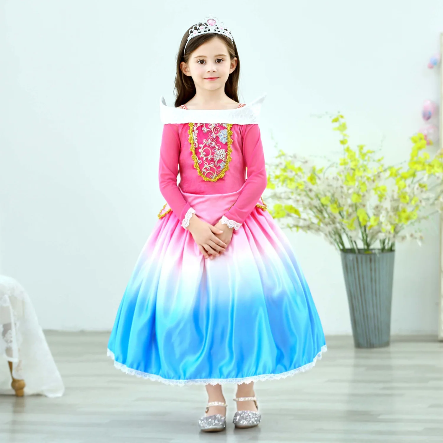 2019 рубашка Elsa платье для маленьких девочек с героями мультфильмов принцесса Анна