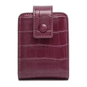 

Women PU Leather Lipstick Cosmetic Bag Travel Makeup Pouch Organizer Portable Beauty Toolbox Storage Case with Mirror