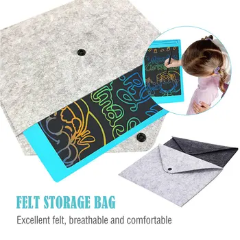 

10/12 Inch LCD Tablet File Bag Children Graffiti Board Message Board Cover Handwriting Case Felt Sketchpad Protective Case