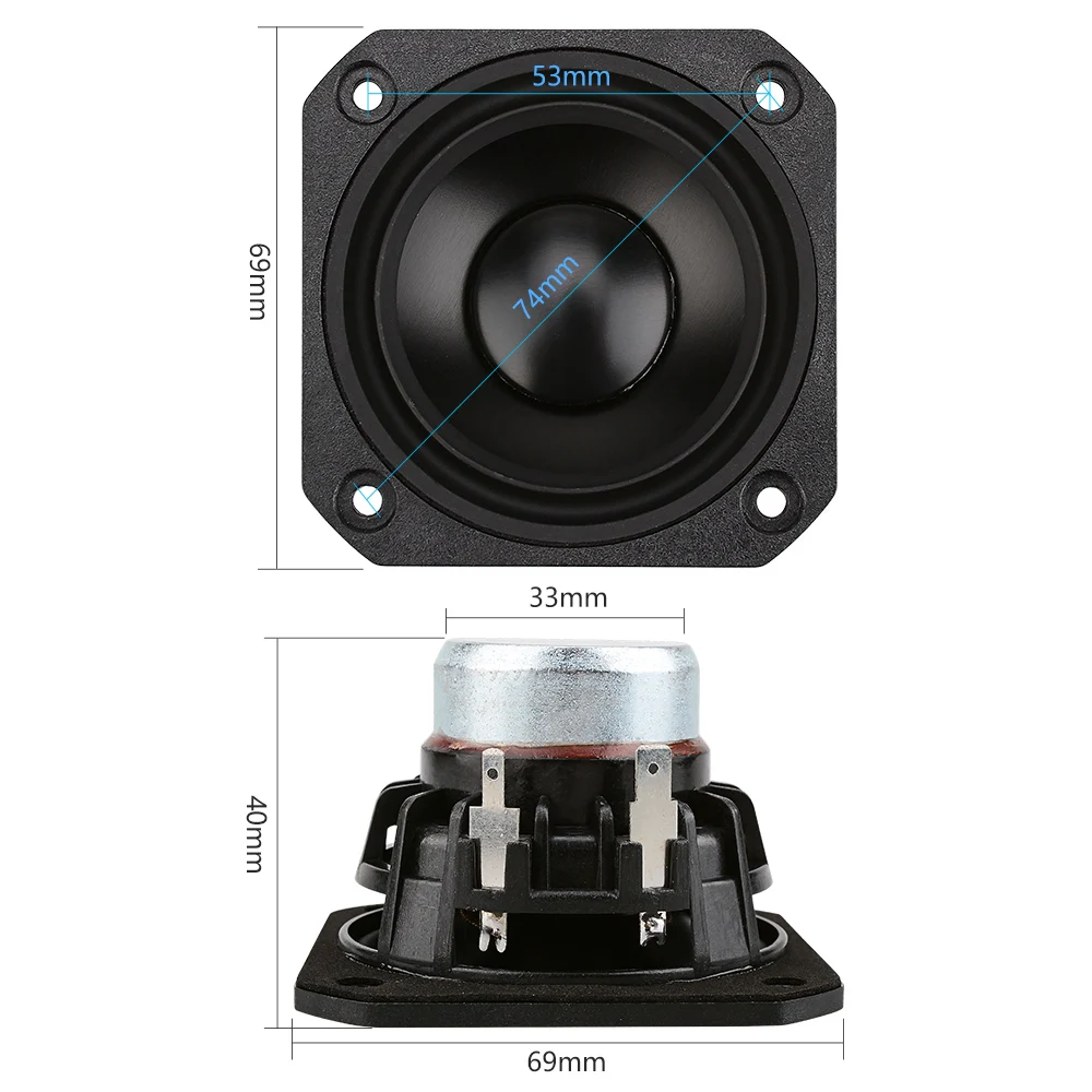 AIYIMA 2Pcs 2.5Inch Full Range Speaker Driver 15W Audio Fever Speakers Music Sound Loudspeaker Column For DIY Home Theater