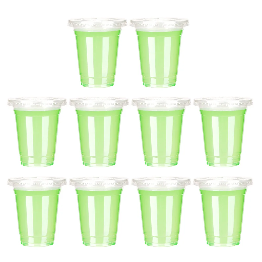 

50PCS 360ml Disposable Plastic Cups Cold Hot Drink Juice Cups with 95cm Flat Lids