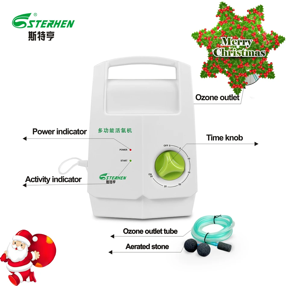 

sterhen 220v Vegetable washing machine Ozonator ionizer Kill bacteria in water Decomposition of pesticides ozone purifier