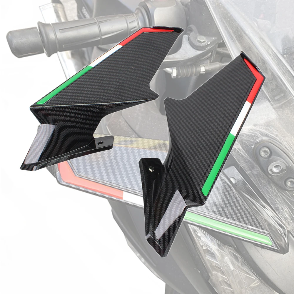 Motorcycle Winglets Aerodynamic Wind Wing Kit Spoiler For Honda CRF1000L African Twin VTR1000 RVT1000 XL1000 Varadero ABS Cover |