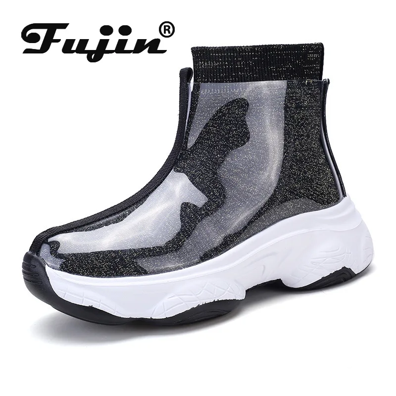 Fujin/женские кроссовки Коллекция 2021 года Сезон осень Модная обувь на толстой
