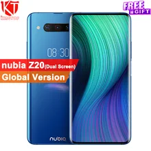 Глобальная версия мобильного телефона zte nubia Z20 8G 128G 6,4"+ 5,1" Snapdragon 855 plus 4000mAh 48MP 30x ZOOM Кнопка отпечатков пальцев