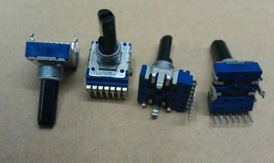 

2PCS/LOT Japanese ALPS Alps type RK14 with neutral double potentiometer, B100K*2 shaft length 23MM