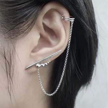 

1PC European and American fashion design chain tassel pendant earrings For Men Woman punk hip hop disco streetwear jewelry