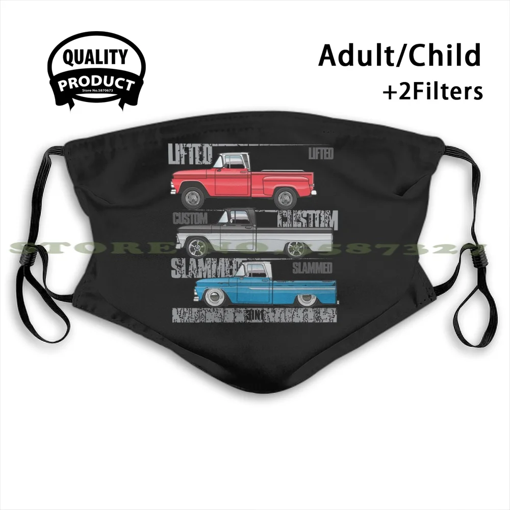 3 In 1 Funny Cool Cloth Mask 62 1962 63 1963 Chevy Gmc 10 Chevrolet 3100 Apache Pickup Truck Short Long Crew Cab Bed C10 | Аксессуары