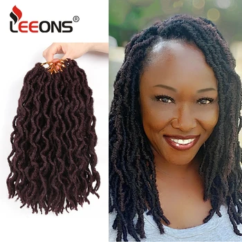 

Leeons Nu Locs Curly Crochet Braiding Hair Top Selling Ombre Soft Goddess Faux Locs Sythetic Extension African Hair For Women