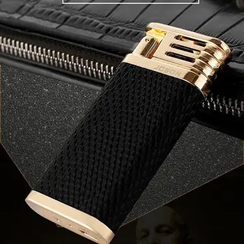 

Creative new leather induction double arc USB charging lighter gift windproof