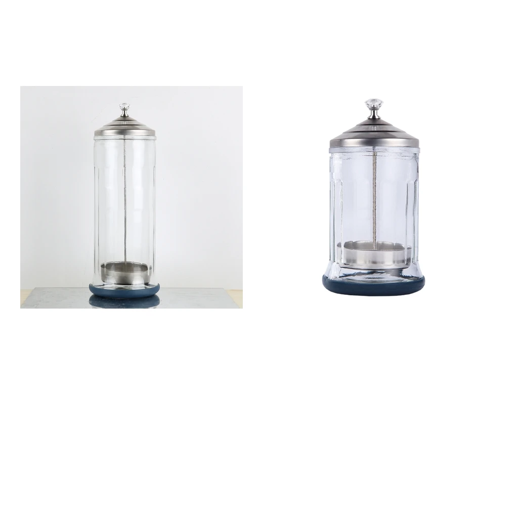 2pcs Disinfecting Disinfection Jar Sanitizer Glass Jar for Barber Manicure