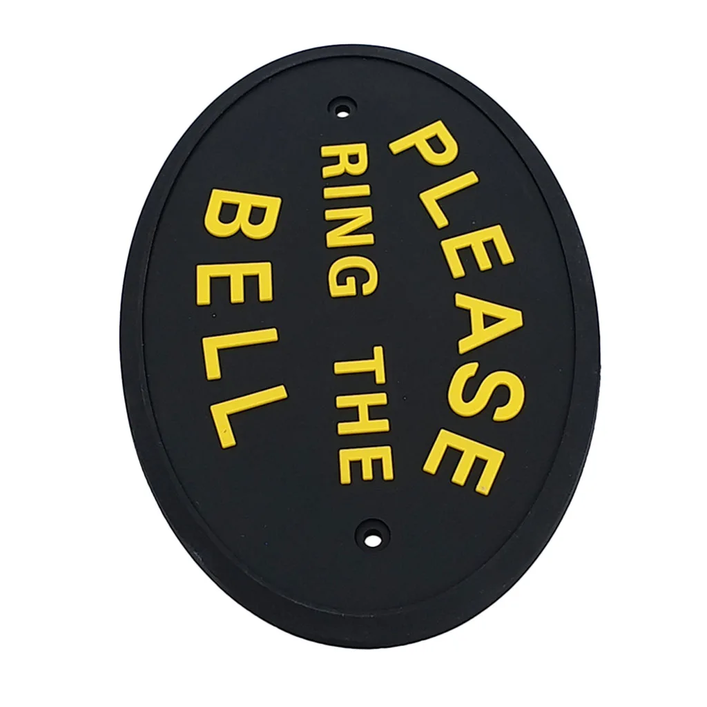 Flexible Garden Wall Gate Plaque Sign Plate Plaque  PLEASE RING THE BELL Hanging Wall Plaque Decorative Plaques 