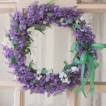 

Artificial Plant Wreaths Flower Wreath for Front Door Floral Welcome Door Wreath Wall Wedding Window Decor