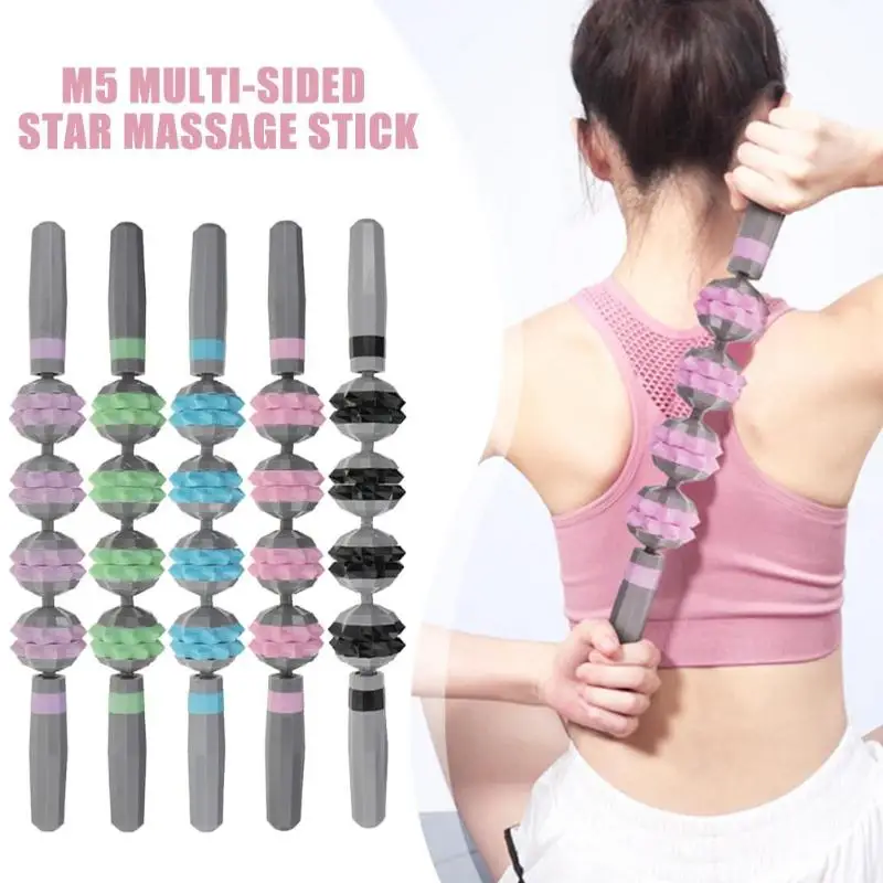 Anti Cellulite Massager Stick ABS Gym Muscle Relax Yoga Gear Roller Stick Body Slimming Massage Tools for Leg Arm