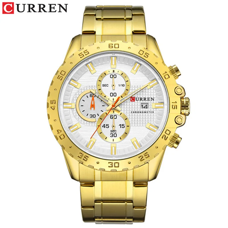 

Curren/Karui En Hot Sales 8334 MEN'S Watch Waterproof Quartz Watch Six-pin Steel Belt Watch Calendar MEN'S Watch