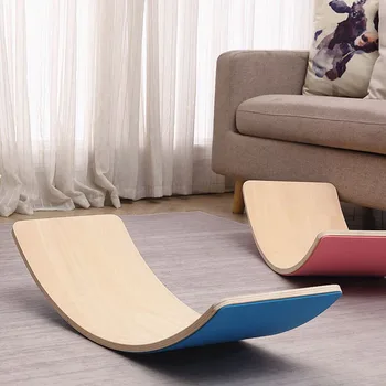 

8-Tier Maple Wood Balance Board 36Inch Fitness Yoga Exercise Training Workout Tool Children Entertainment Seasaw Toy Equipment