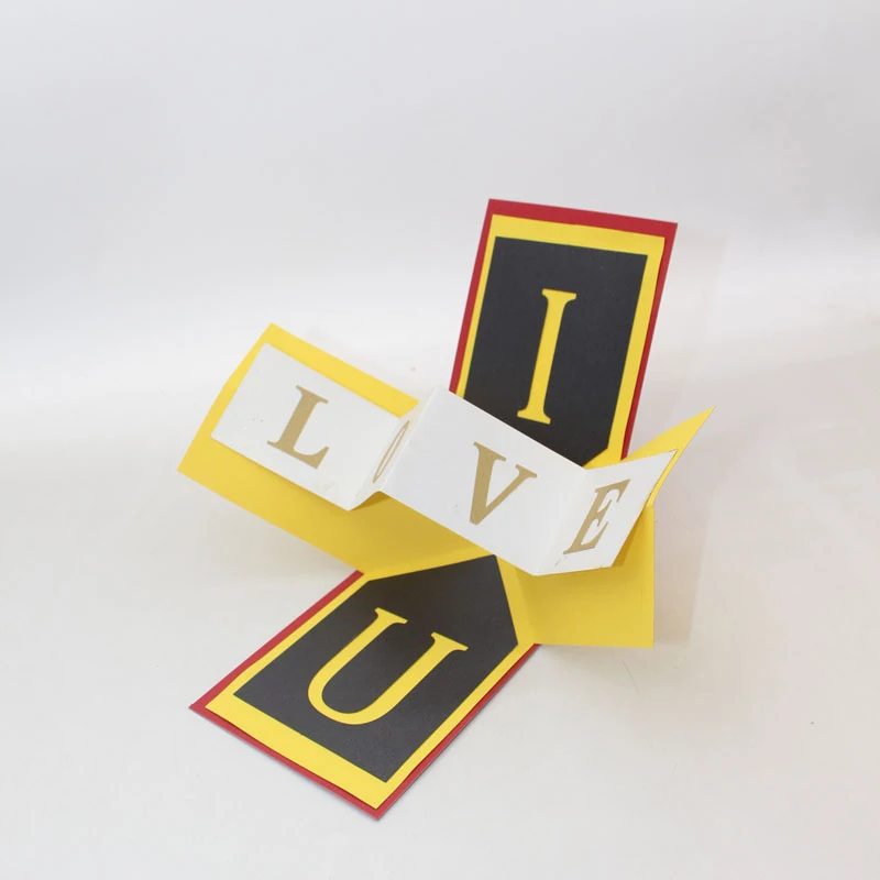  3D Handmade I Love You Paper Invitation Greeting Cards PostCard Valentine's Day Wedding Party Mothe - 4.00031E+12