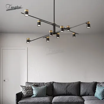 

Nordic LED Living Room Chandelier Lighting Light Luxury Design Restaurant Duplex Villa Hanging Lamp Bedroom Cafe Decor Luminaria