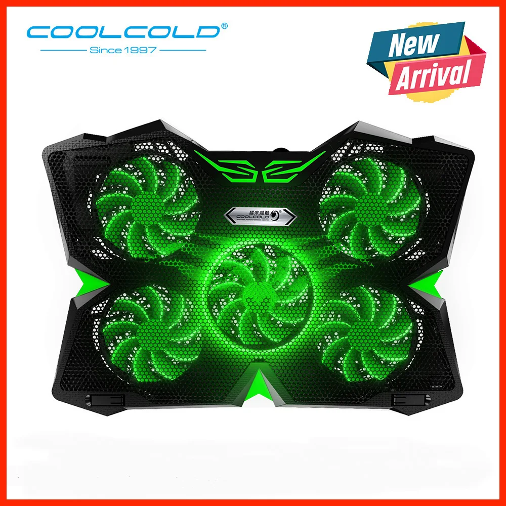 

COOLCOLD Gaming Laptop Cooler Cooling Pad with 5 LED Fans for 12-17 Laptop