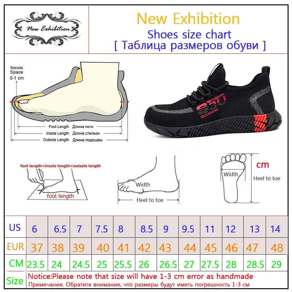 New exhibition Men Shoes Outdoor Steel Toe Anti Smashing Protective Work Shoes Boots Men Puncture Proof Anti-slip Safety sneaker New exhibition Men Shoes Outdoor Steel Toe Anti Smashing Protective Work Shoes Boots Men Puncture Proof Anti-slip Safety sneaker