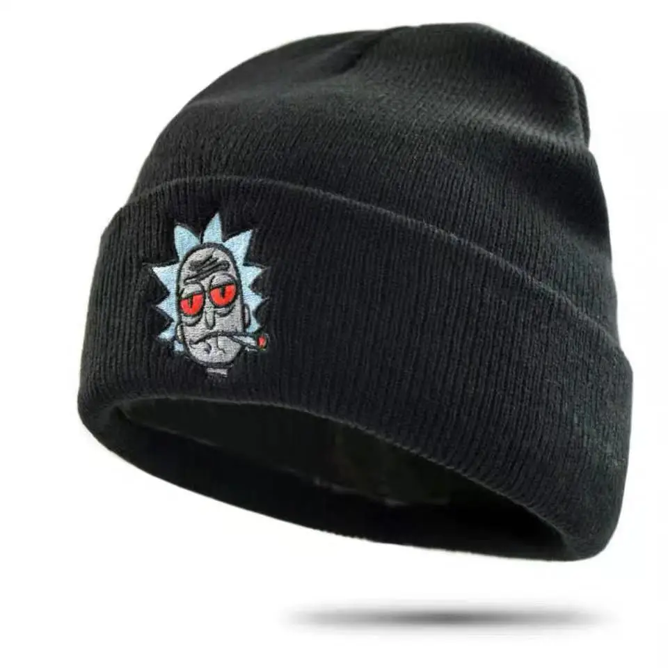 Косплей взрослые хип-хоп Теплые вязаные мужские шапочки модные забавные шапки чепчик унисекс шапки теплая Зимняя кепка