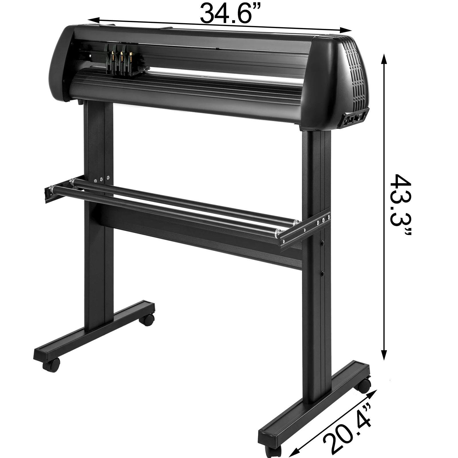 VEVOR Máquina Cortadora de Vinilo con Soporte de Piso, Plóter de Vinilo 28 Inch de Fuerza y Velocidad Ajustables para La Fabricación de Signos