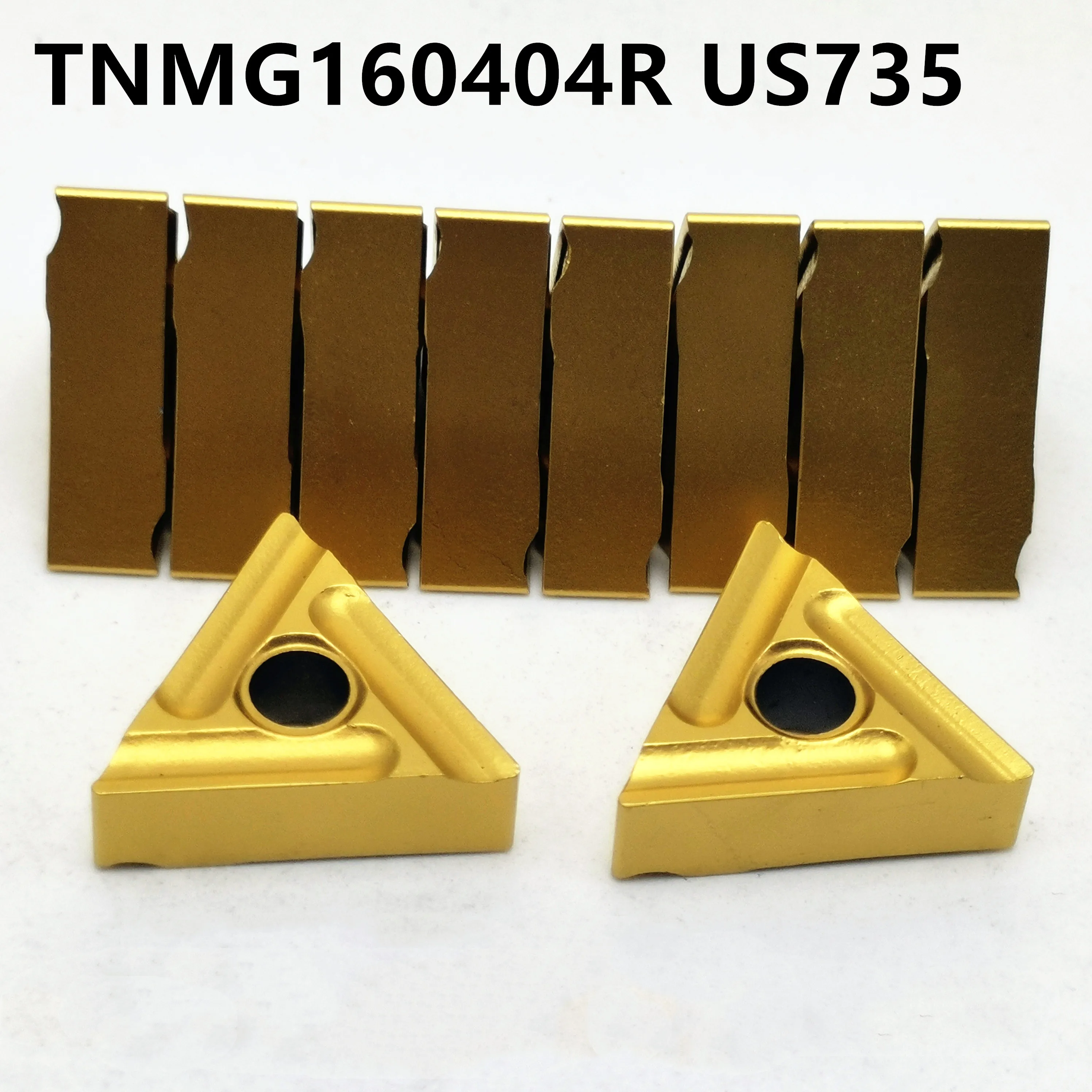 

Cutting tool TNMG160404R US735 high quality carbide inserts outer wheel cutter TNMG160404 R metal CNC parts lathe cutter