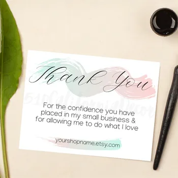 

Custom Text SOCIAL MEDIA CARD ，Thank You, Branding Card, Personalize Business Name Card