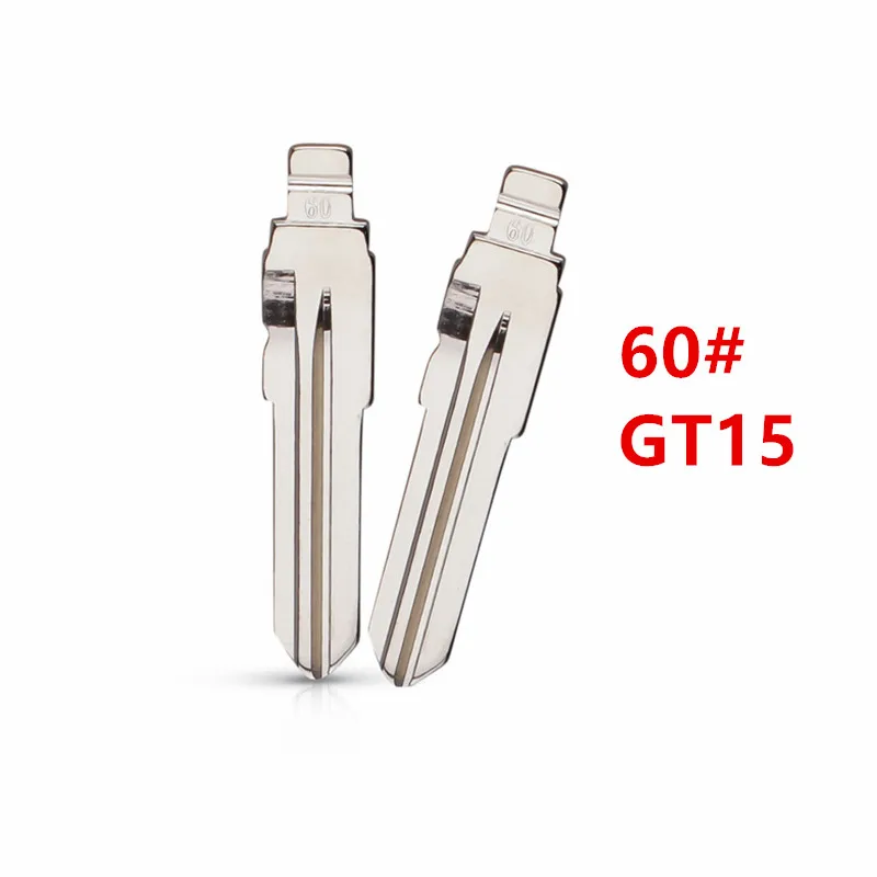 10szt 60 # GT15 Flip Car Key Blade dla Fiat KD Metal VVDI JMD Fob Replacement Uncut Key Blade
