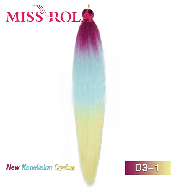 Miss Rola Synthetic New Color 24Inches 100g Kanekalon Hair Wholesale Braid Hair Extension Pre Stretched Pink Twist Jumbo Braids D3-1