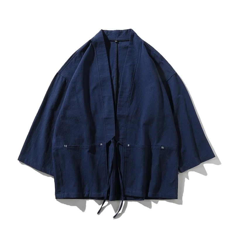 Кимоно Самурай Японская уличная одежда для мужчин s кимоно куртка хаори азиатская одежда юката мужской кардиган Традиционная японская одежда - Цвет: color3