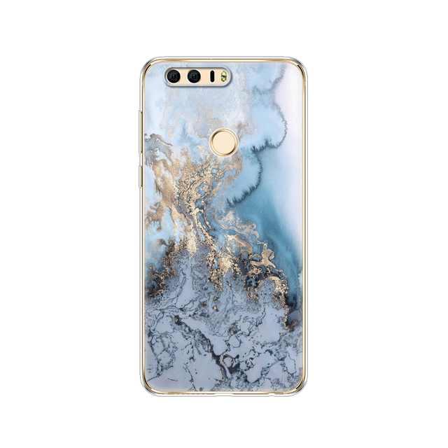 phone case for huawei honor 8 soft tpu silicon back cover 360 full protective printing clear coque