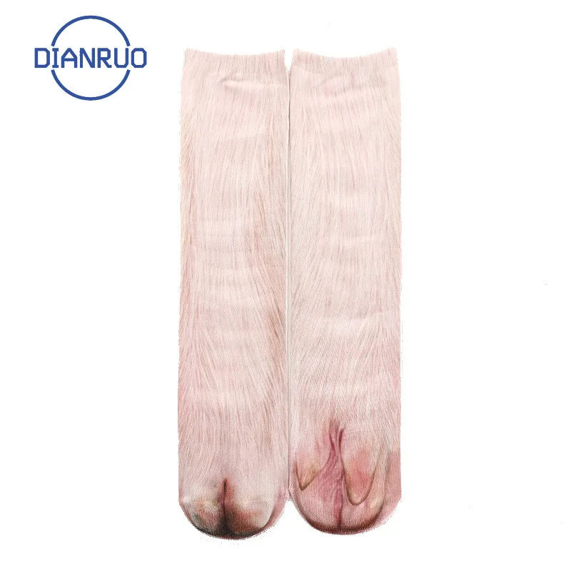 DIANRUO 3D животных следы лап носки унисекс нескользящих носочков мягкие