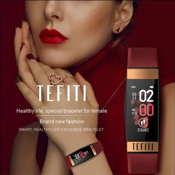 

Ladies Bracelet Women Smart Band Heart Rate Sleep Blood Pressure Monitor Pedometer Sports Health Fitness Smart Wristband Female