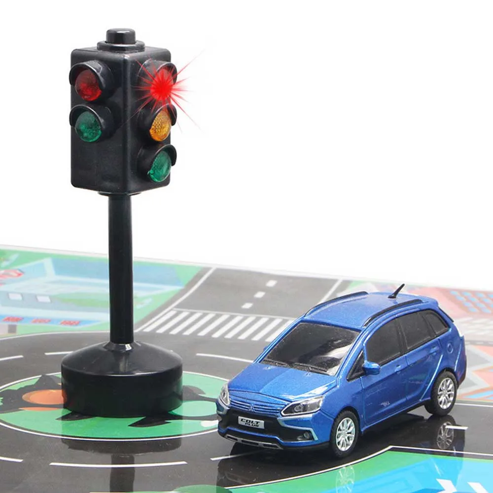 

Kids Mini Simulated Public Traffic Lights Model Transportation Signal Lantern Traffic Road Sign Red Green Light Toy