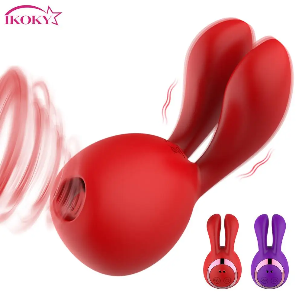 

Oral Sucking Vibrator Cute Rabbit Shape Clitoris Stimulator Nipple Clamps Sex Products For Adults 5+8 Modes Sex Toys for Women