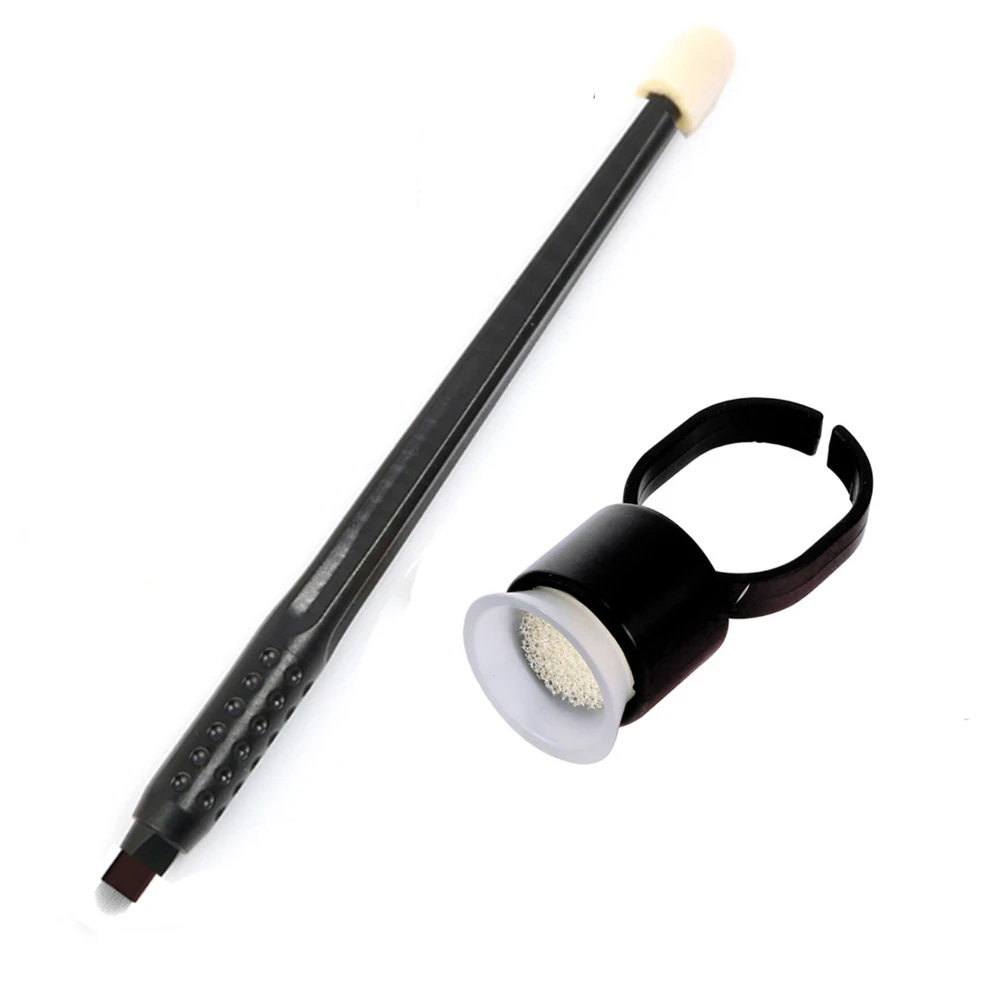 Ручка 5R/7R/9R/7/12/14/18U с черным губчатым кольцом ручка для микроблейдинга Lamina Tebori губ